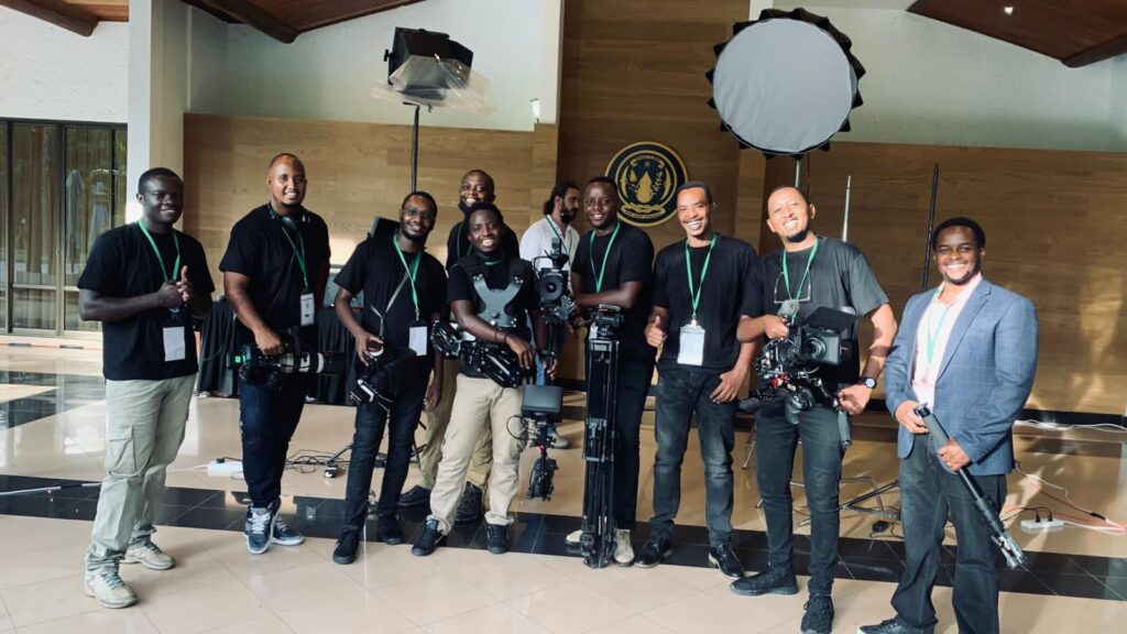 The Pace Production team at work in Kigali
